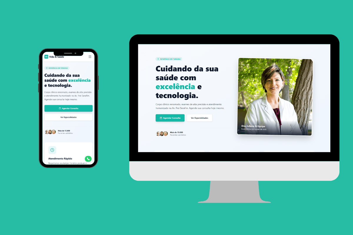 Preview do projeto Clínica Vida & Saúde