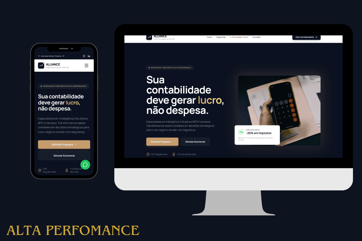 Preview do projeto Alliance Contábil