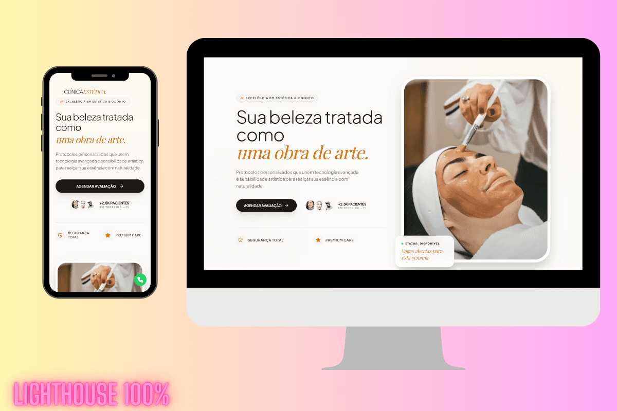 Preview do projeto Estética Premium